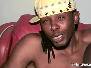 steamy african thugs engage in hardcore gay blowjob action