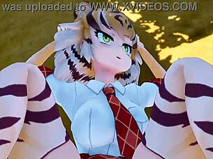 Bengaru tora in kemono friends anime getting fucked in detailed scenes