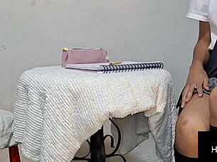 Latina Teen Masturbates In Thong