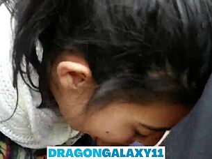 A couple shares outdoor blowjob in park near neighbors