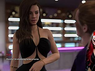 Upskirt Flash at the Bar in Wild Game