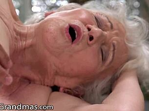 Lustygrandmas gilf craves masseur's cock in vintage pussy.