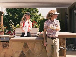 Golf course trannys bang hungry trophy wife in wild group