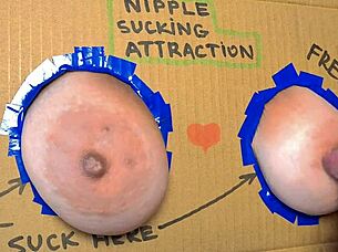 i can't resist sucking those huge natural nipples