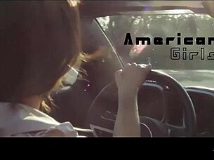 Lesbian Babes Fingering Each Other on a Corvette Hood Outdoors 🔥