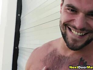 Muscular Bodybuilder Jocks Engage in Rimjob and Bareback Fucking