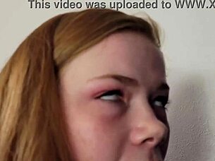 Jade Edwards performs muff diving on shaved pussy in POV doggystyle