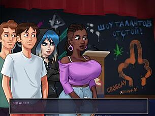 watch bathing with big boobs and cock in summertime saga part 15?