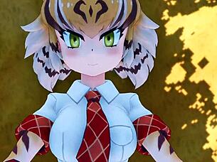 Bengaru tora in kemono friends anime getting fucked in detailed scenes