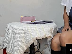 Latina Teen Masturbates In Thong