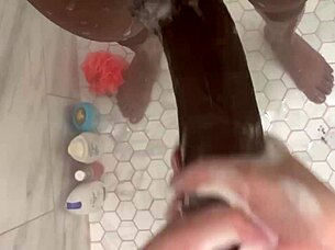 stepdaughter cleans stepdad's huge cock
