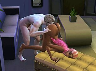 Nicki M enjoys a ride with a lucky fan in 3D hentai animation.