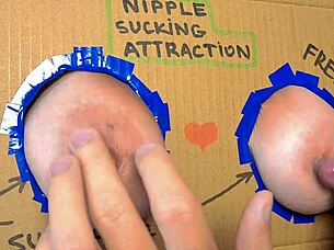 i can't resist sucking those huge natural nipples