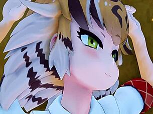 Bengaru tora in kemono friends anime getting fucked in detailed scenes