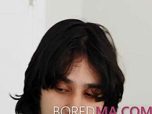 Lucky guys get to use the step mom in taboo threesome