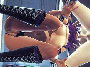 this kda hentai has evelynn futa fucking kaisa's ass with blowjob scene