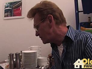 Old couple in intimate moments?