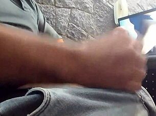 Solo boy indulges in self-pleasure, stroking his desires alone.