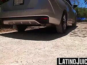 Tattooed Latino Cain Gomez bred hard outdoors by Robert