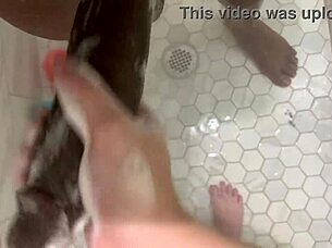 stepdaughter cleans stepdad's huge cock