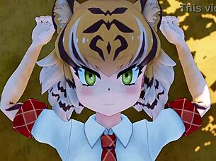 Bengaru tora in kemono friends anime getting fucked in detailed scenes