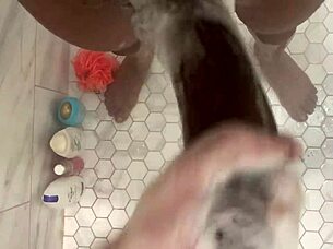 stepdaughter cleans stepdad's huge cock