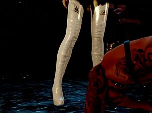 redhead babe katka teases with rough hardcore fetish in anime cartoon