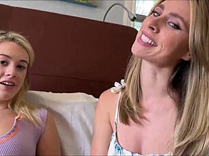 Step mom gives sex instruction to Anya Olsen and Ashley Alexander in family therapy with Alex Adams!
