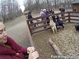 Ananta Shakti, the teen 18+ coed in glasses, starts with fingering and blowjob, then moves to hardcore doggystyle fucking and cumshot. Bent over for intense action.