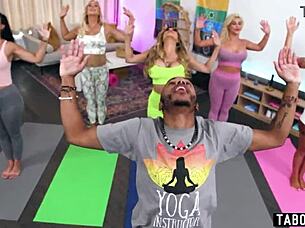 milfs gangbang the black yoga instructor and his student