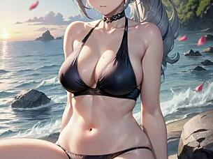 3D Animated Asian Babe Enjoys Hot Stranger Sex with Pussy Play ASMR