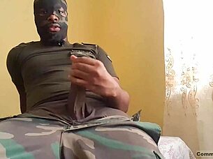 Military wants blowjob, dirty talking while jerking off until orgasm