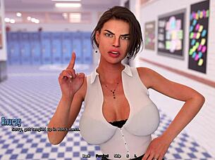 Watching My Curvy Teacher's Big Ass in Class 3D Hentai