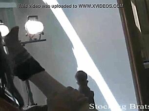 she just looks so cute in her stockings