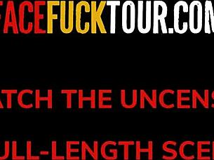 Nikki fox endures intense face fucking pov