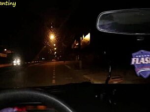 I offered a ride to the hot girl walking alone on the street and she fucked me out of gratitude