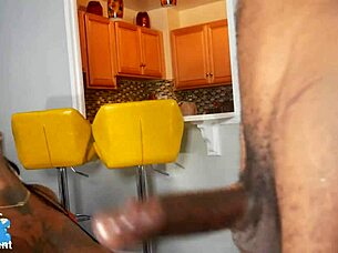 blow job challenge accepted with deepthroat gagging on monster cock