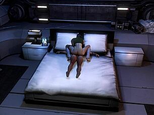 Blindfolded Man Rides Sexy Brunette Chick in Cute Hentai World