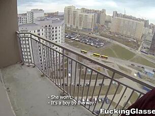 Ananta Shakti, the teen 18+ coed in glasses, starts with fingering and blowjob, then moves to hardcore doggystyle fucking and cumshot. Bent over for intense action.