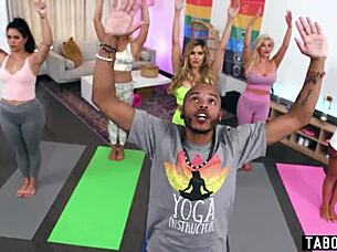 milfs gangbang the black yoga instructor and his student