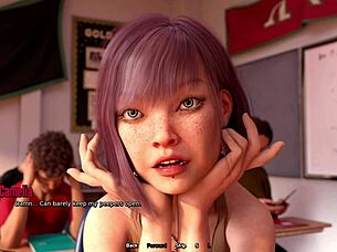 Watching My Curvy Teacher's Big Ass in Class 3D Hentai