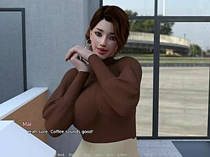 Getting a handjob behind the counter