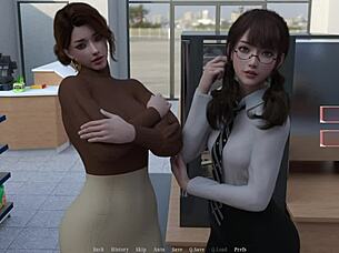 Getting a handjob behind the counter