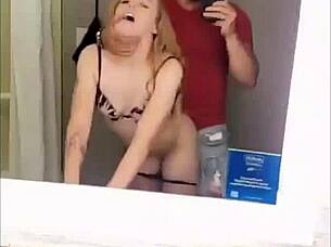 fucking tiny freshman i met at town club in hotel bathroom