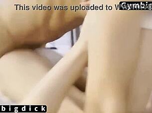 Watch handsome asian amateurs in gay threesome sucking and fucking bareback