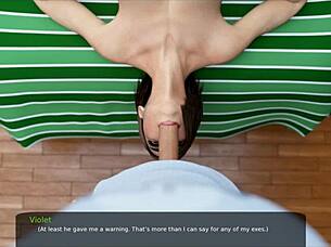 Violet Swallows Big Cum Load After Ass Licking