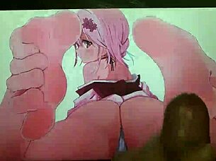 anime feet covered in cum tribute action