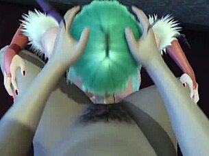 a succubus jumps on my dick in 3d hentai