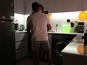 I slipped into the kitchen and banged my friend's mom doggystyle after his birthday bash.