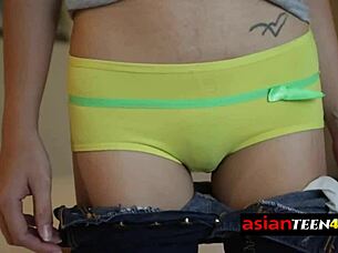 That Kinky Asian Teen 18+ Is Riding a Big Cock Outdoors with Her Tits Bouncing